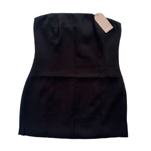 Meshki Women’s Size XL, Black, Maci Crepe Strapless Mini Dress Style# DR03921WD7